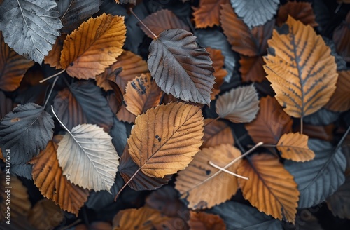 Autumn Leaves on the Forest Floor