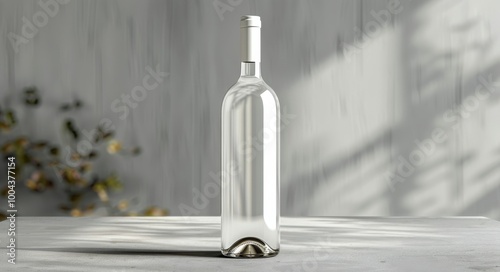 Rose Wine Bottle Mockup