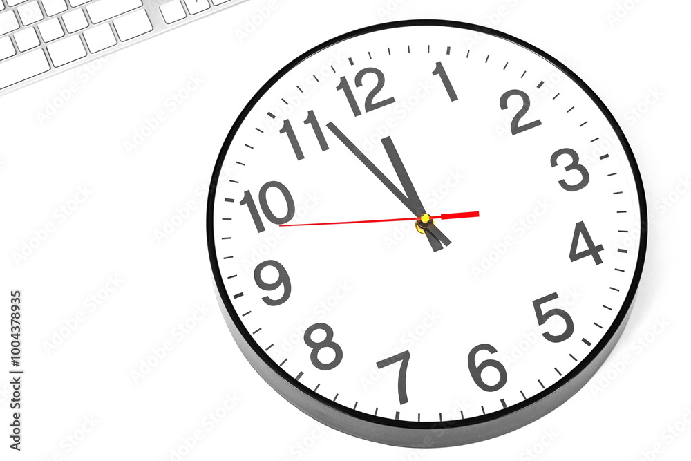 Noon is the time for business meetings. Midnight at work. Working on the computer during the New Year period. Noon is the time for business meetings. Midnight at work. Working on the computer during the New Year period.