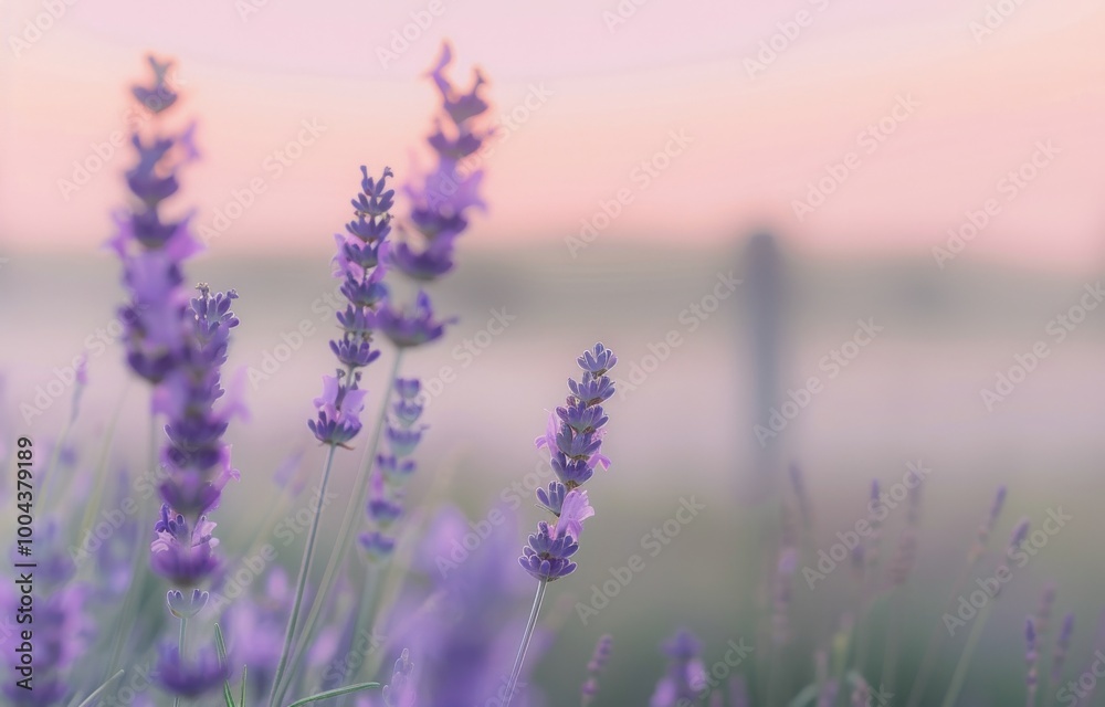Lavender Field at Sunset
