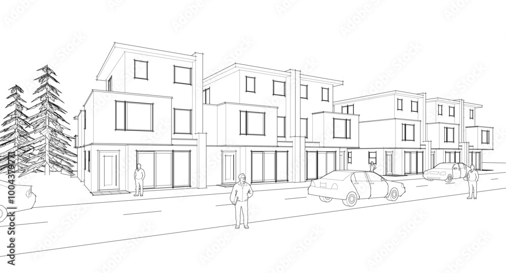 modern modular house 3d illustration
modern modular house 3d illustration