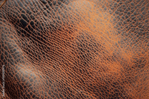 Brown leather texture and background. generative AI