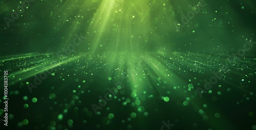 Abstract Green Gradient Background with Blurred Light Effect