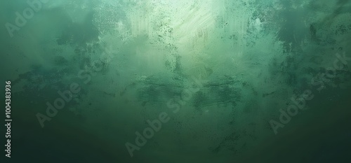 Abstract Green Gradient Background With Soft Light And Shadow