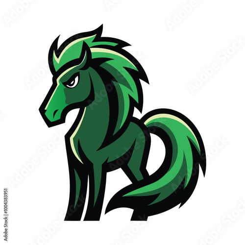 Set of horse silhouette animal pony set isolated on white background. Black horses graphic element vector illustration