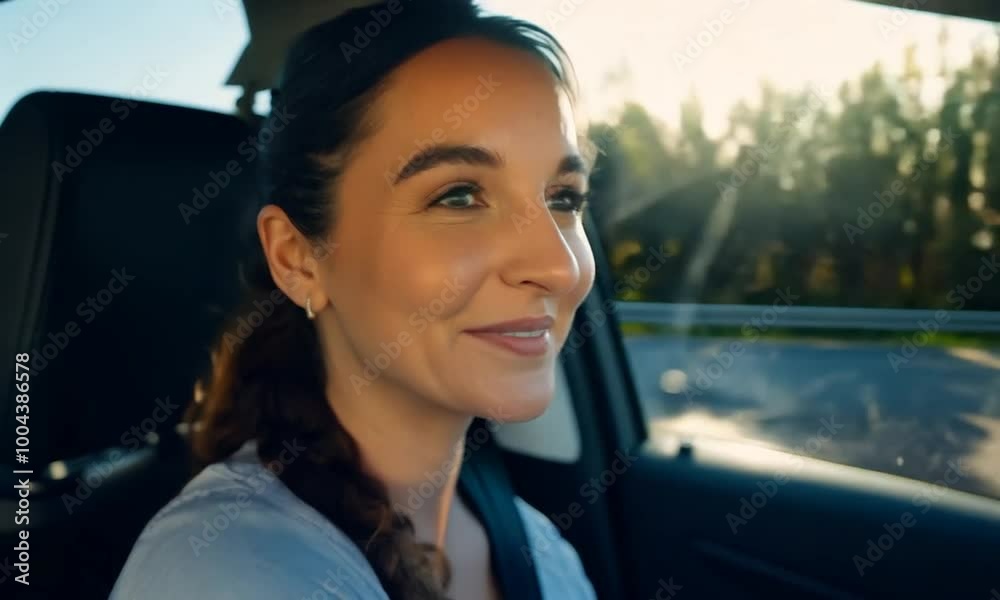 Cheerful Driver POV Shot Cheerful Driver POV Shot