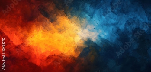 Abstract Gradient Background with Red, Blue, and Yellow Colors