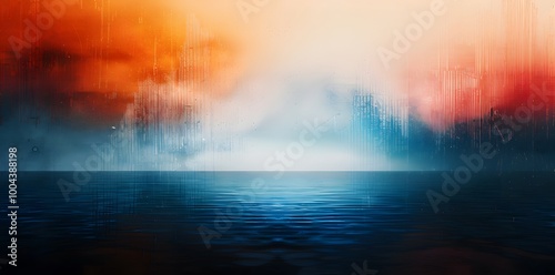 Abstract Gradient Background with Water Reflection