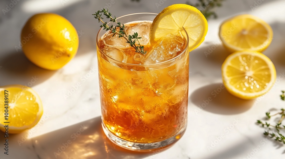 A vibrant photo of an iconic highball cocktail, perfectly balanced with sweet and sour elements A vibrant photo of an iconic highball cocktail, perfectly balanced with sweet and sour elements