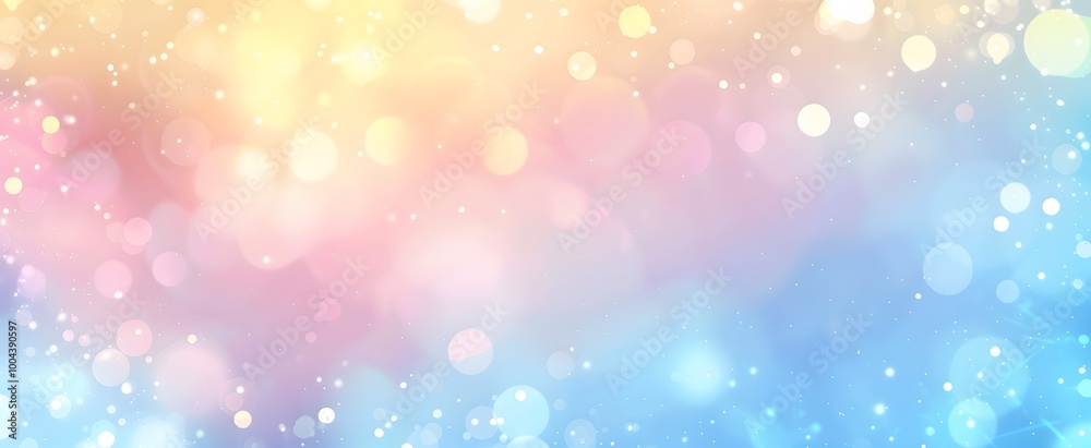 Pastel Blue Pink Yellow Blurred Background