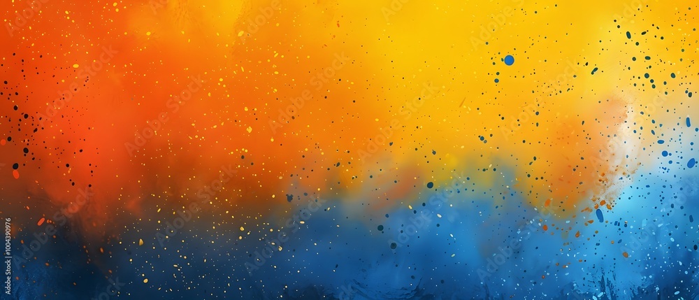 Abstract Gradient Background with Orange, Blue and Yellow Colors Abstract Gradient Background with Orange, Blue and Yellow Colors
