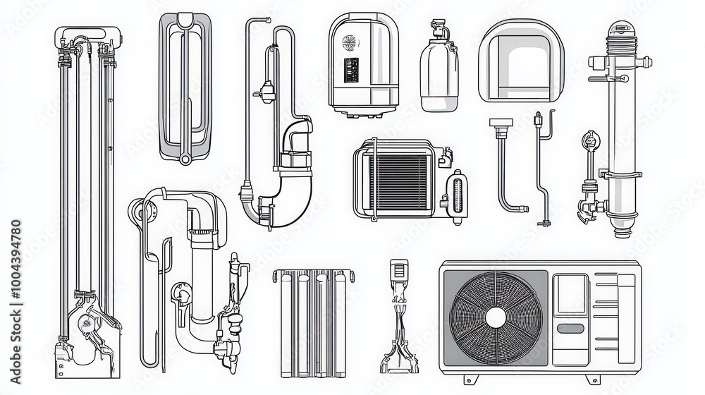 illustration of hvac system illustration of hvac system