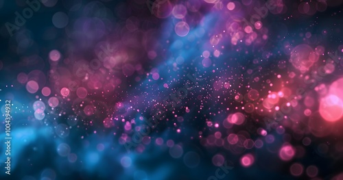 Abstract Blurred Background with Neon Pink and Blue Gradient