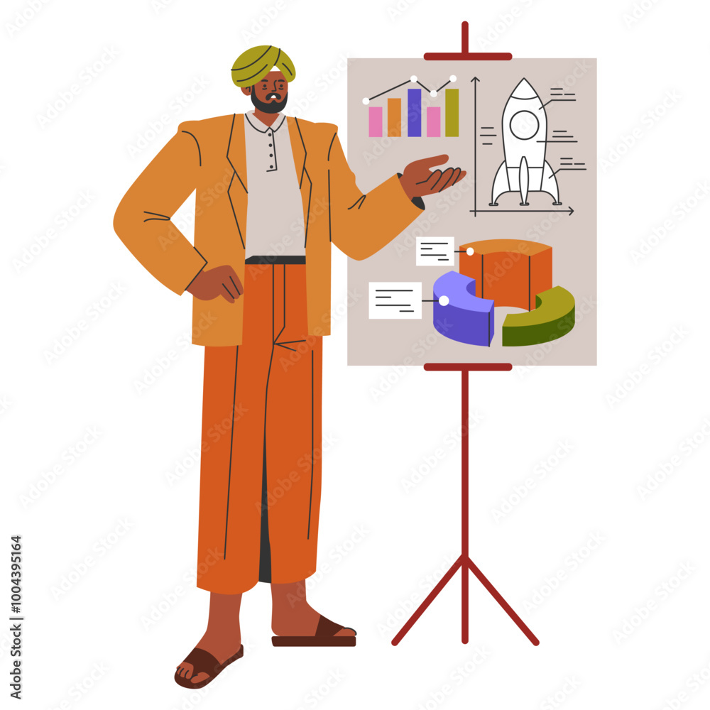 Diversity Businessman. Flat Vector Illustration Diversity Businessman. Flat Vector Illustration