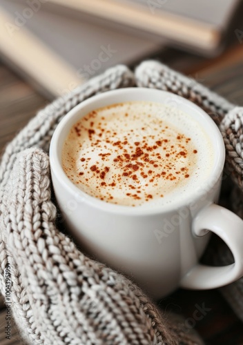 Warm Cup Of Coffee Held By Hands In A Cozy Blanket Setting