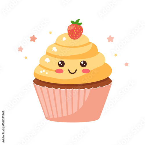 Cupcake Food Eat Meal Snack Cuisine Animation Kawaii Character
