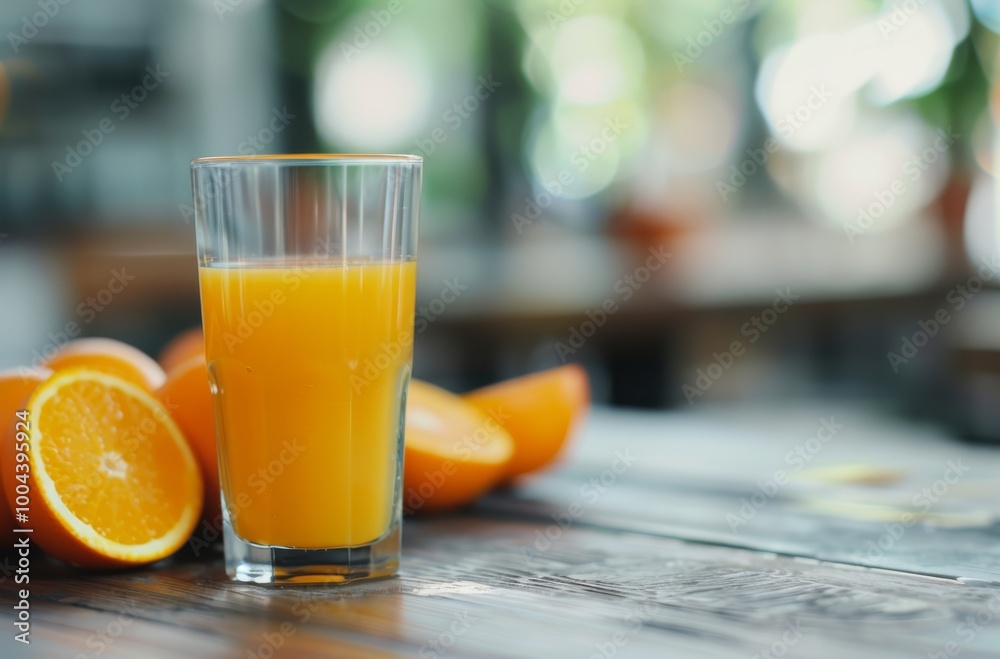 Orange Juice and Fruit on Table Orange Juice and Fruit on Table