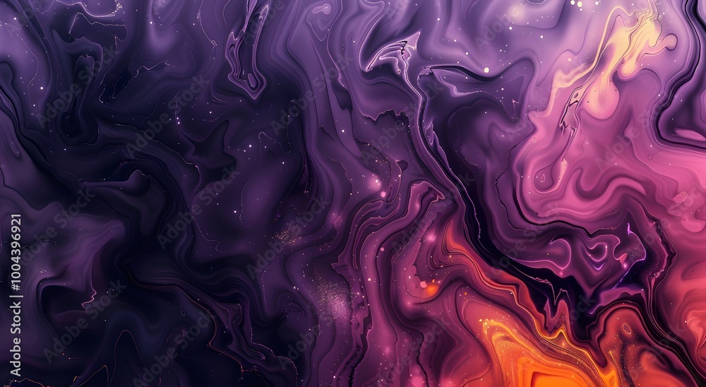 Abstract Expressionist Swirls in Purple, Orange, and Pink Abstract Expressionist Swirls in Purple, Orange, and Pink