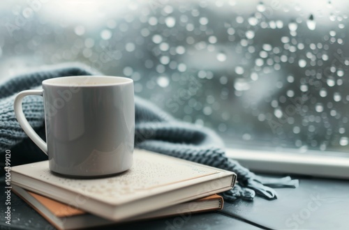 Cozy Winter Day With Books and Coffee