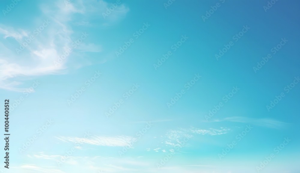 Blue Sky Gradient Background with Clouds Blue Sky Gradient Background with Clouds