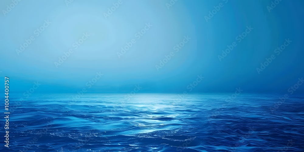 Fototapeta premium Minimalist Blue Ocean Gradient Background