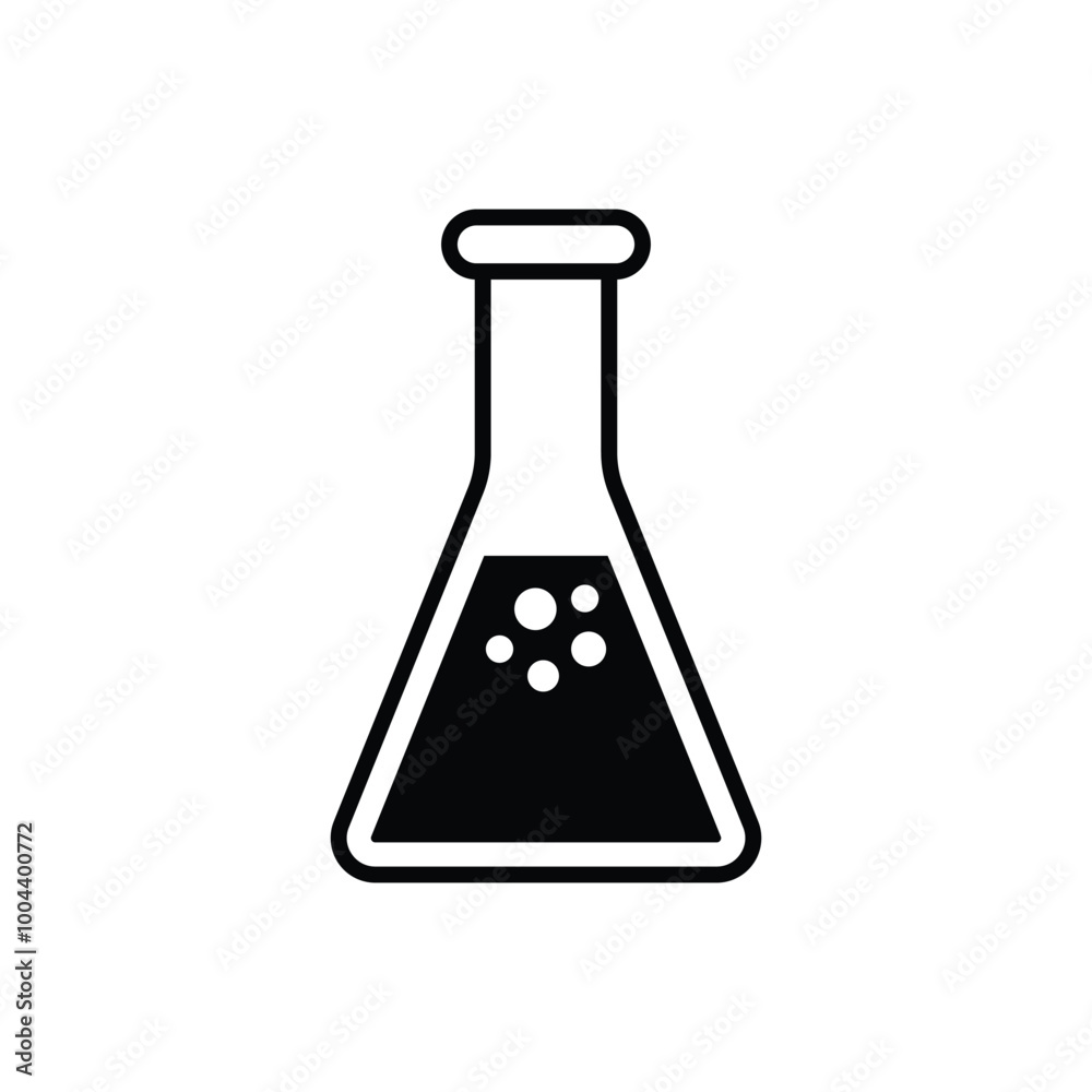 Laboratory flask flat vector icon and clip art design Laboratory flask flat vector icon and clip art design