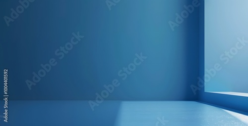 Minimalist Blue Gradient Background with Soft Shadows