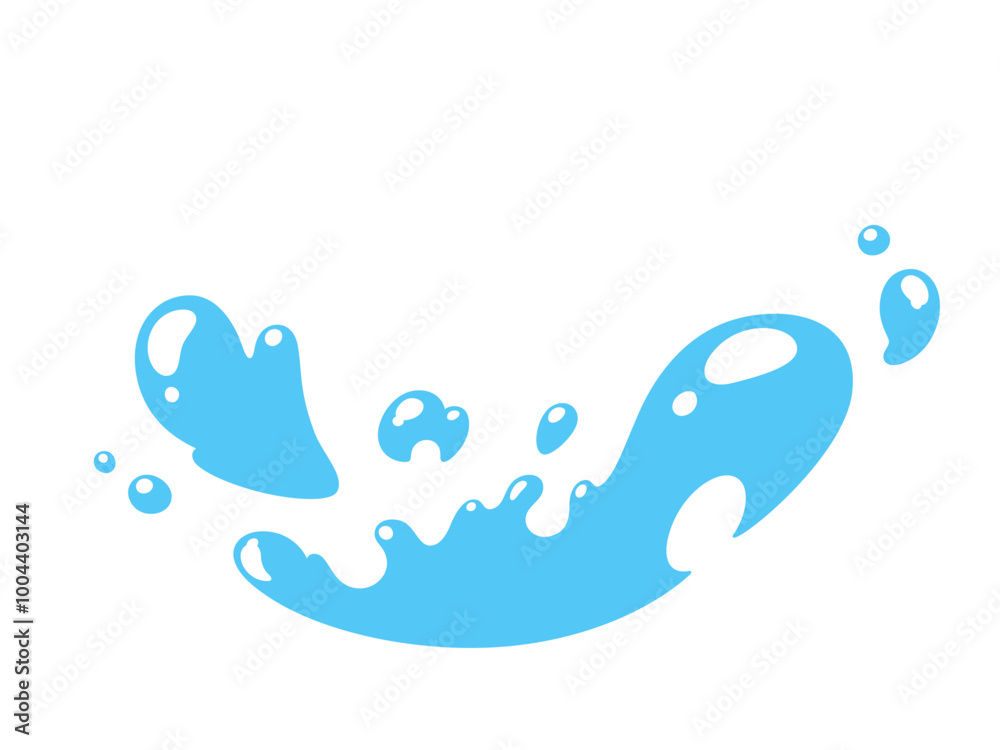 着地の水のエフェクトのイラスト素材 着地の水のエフェクトのイラスト素材