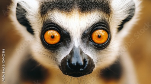 A close-up picture of a lemur's face.