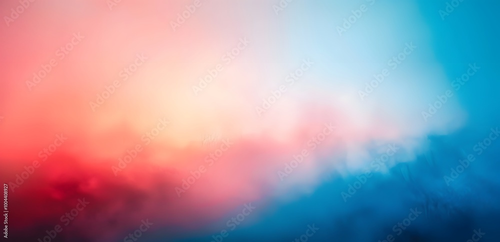 Abstract Blurred Gradient Background with Blue and Red Color Palette