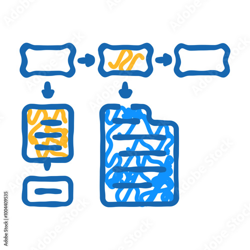 learning structure doodle icon sketch vector. learning structure sign. isolated symbol illustration