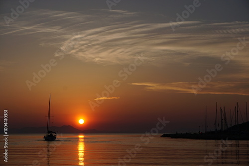 sunset on the sea