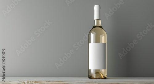 Rose Wine Bottle Mockup