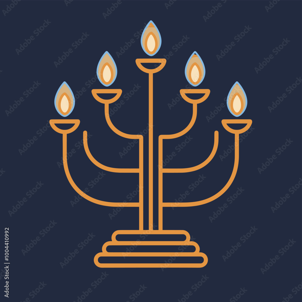 Hanukkah candelabrum icon. Vector illustration. Hanukkah candelabrum icon. Vector illustration.