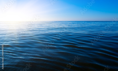 Blue sea water surface