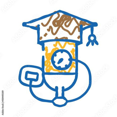 education diving school doodle icon sketch vector. education diving school sign. isolated symbol illustration