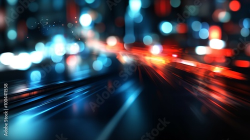 Abstract city lights blur