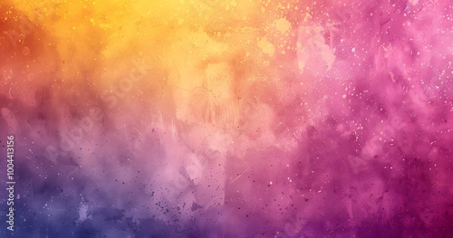 Abstract Grainy Gradient Background With Yellow, Pink, Orange, Purple and Blue Colors