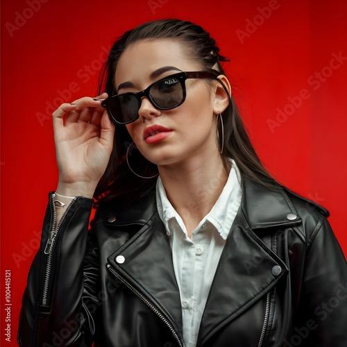 portrait of a woman with glasses