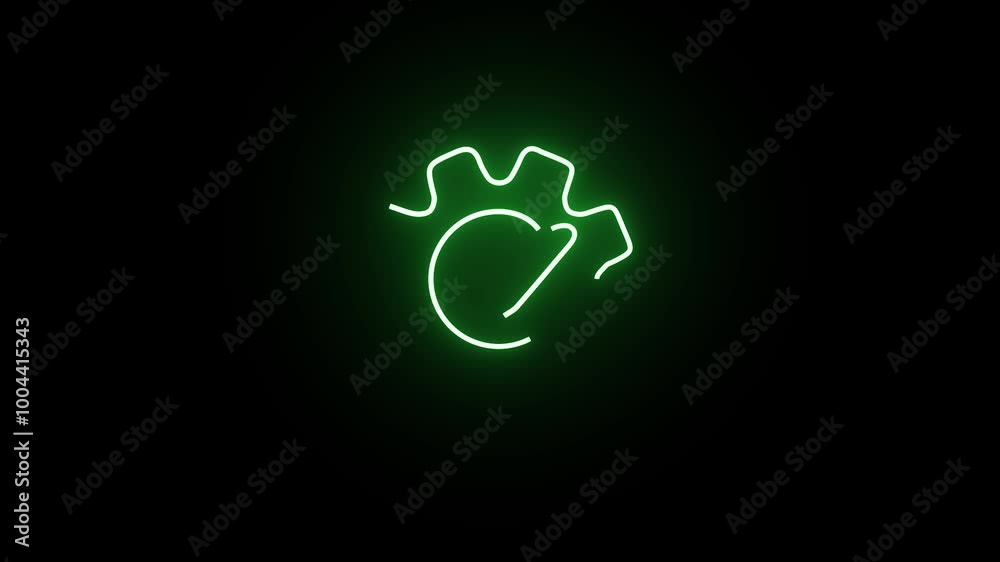 digital setting icon of green color digital setting icon of green color