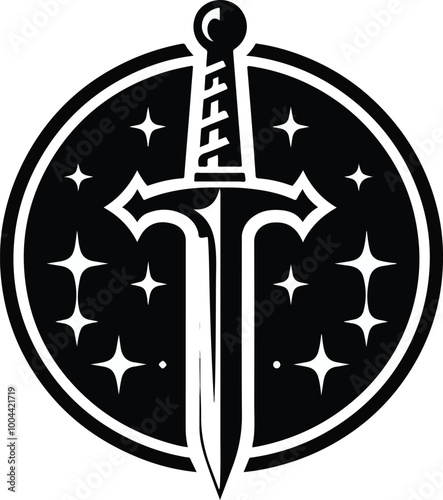 Swords in flat style and silhouettes isolated on white background. Icon set of ancient swords. Vector illustration. Medieval swords. Japanese sword katana. Military sword ancient weapon design