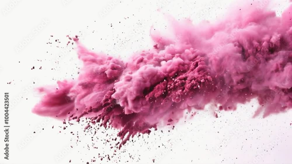 A vibrant explosion of pink powder creating an artistic and dynamic visual effect. A vibrant explosion of pink powder creating an artistic and dynamic visual effect.