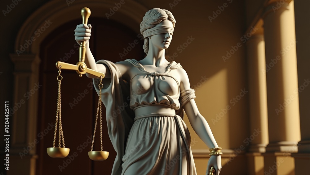 Statue of Lady Justice, Symbol of Law and Justice, Goddess Themis, Fairness and Legal Concepts Statue of Lady Justice, Symbol of Law and Justice, Goddess Themis, Fairness and Legal Concepts