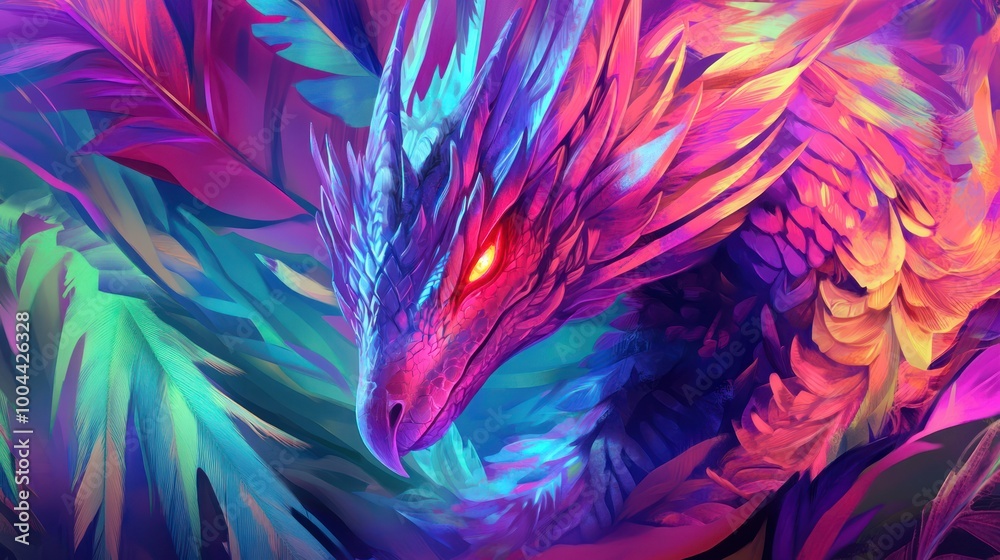 Fototapeta premium Vibrant Dragon