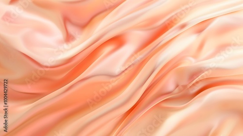 Abstract Peach Silk Drape Background Banner