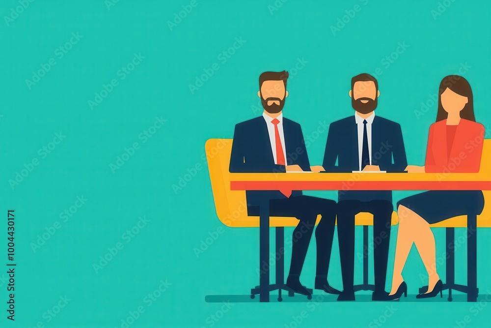 Business growth meeting with focus on profitability and scaling, flat design illustration Business growth meeting with focus on profitability and scaling, flat design illustration