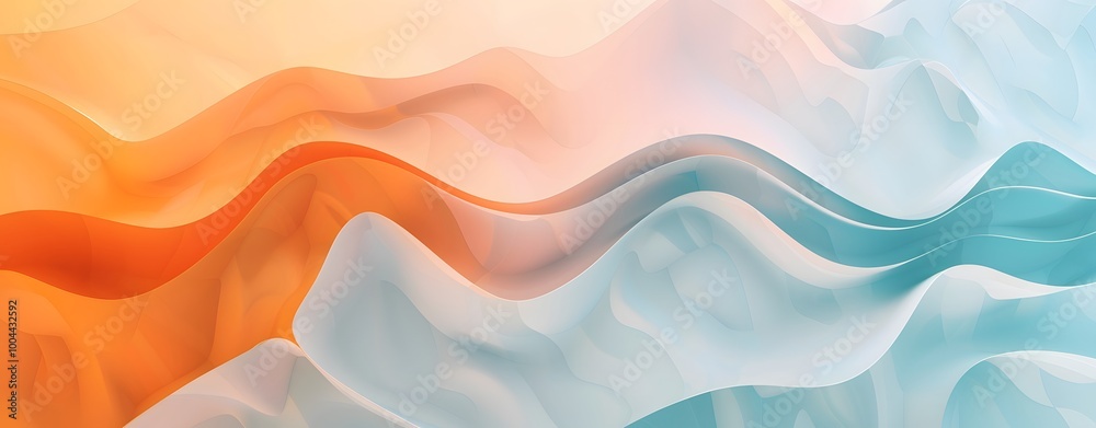 Obraz premium Abstract Minimalist Gradient Background Orange Blue White