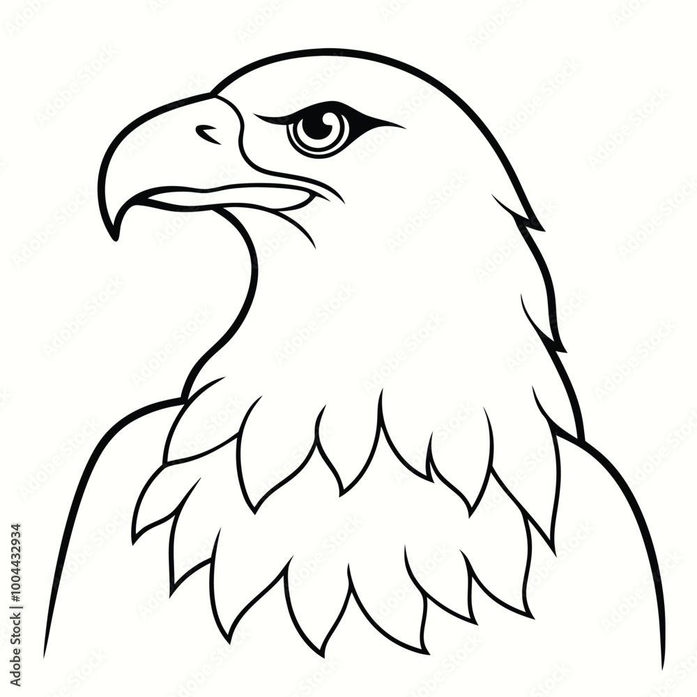 Obraz premium Eagle silhouette vector isolated on white background