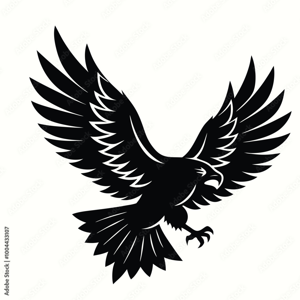 Eagle silhouette vector isolated on white background Eagle silhouette vector isolated on white background