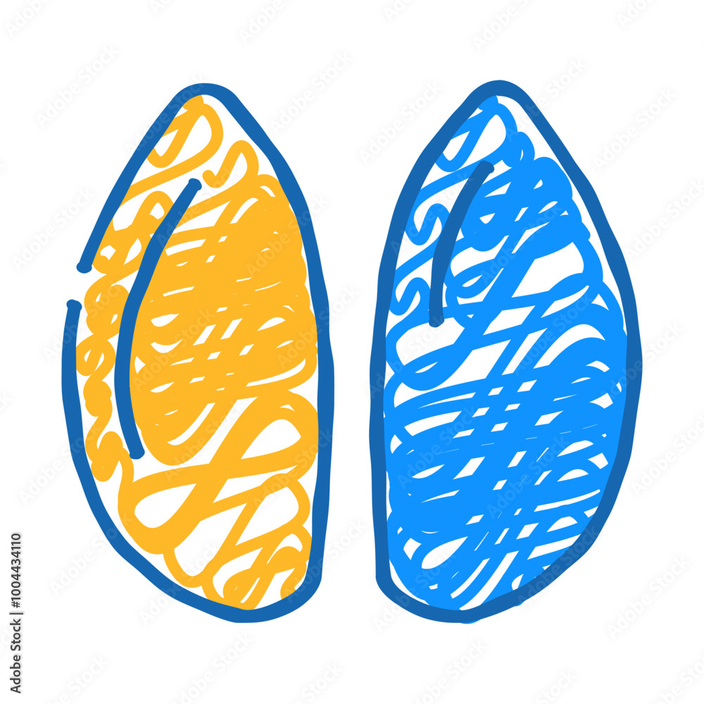 pig farmland animal hoof print doodle icon sketch vector. pig farmland animal hoof print sign. isolated symbol illustration